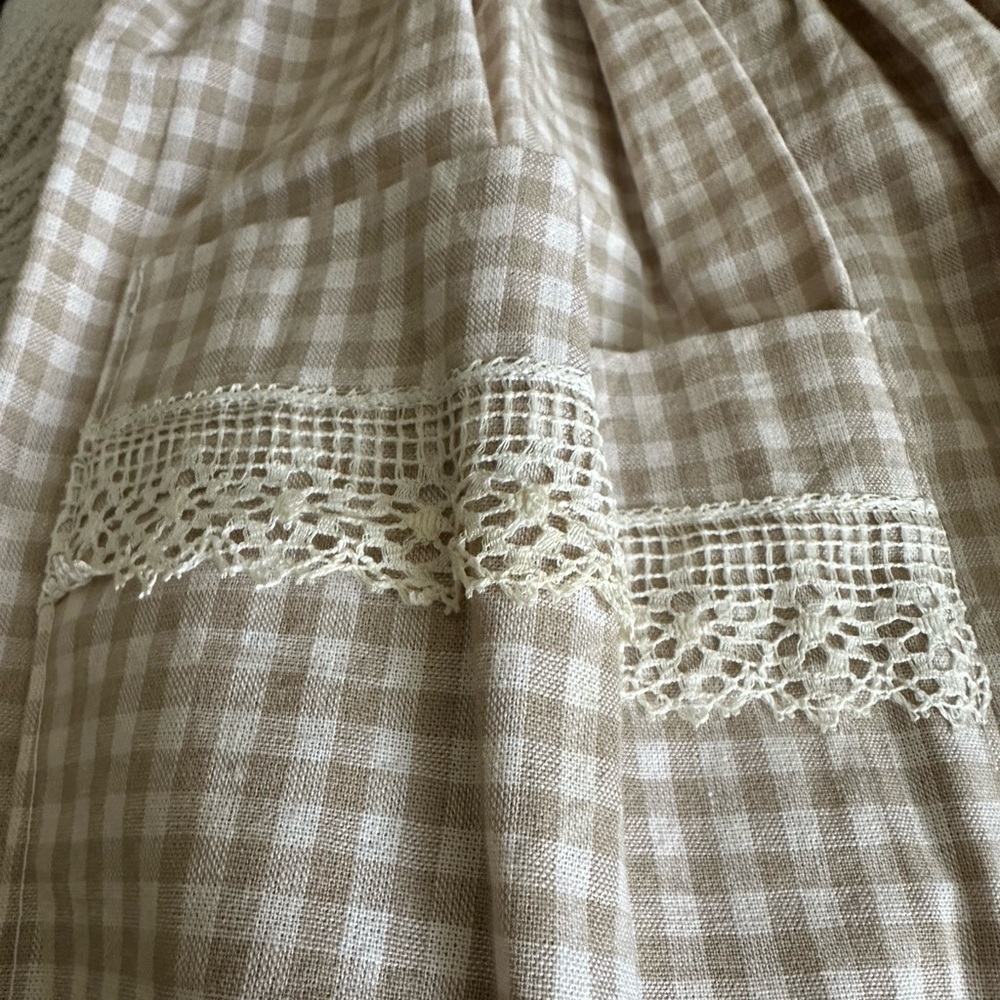 Rosa Blue Gingham Skirt Made in UK - Picture 2 of 5